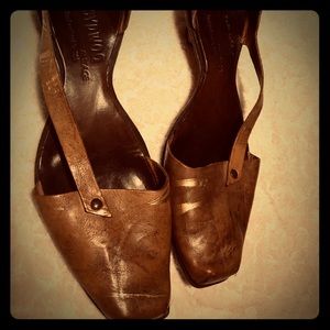 CYDWOQ Vintage Leather Sandal
